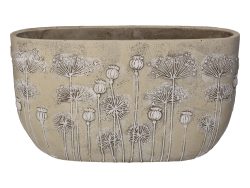 Kersten Gefäss Blumenwiese Grausilber B: 38 cm  | Schubiger Möbel