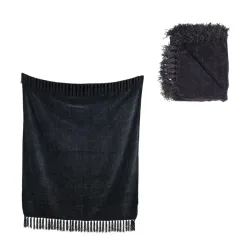 Decofinder Plaid Acolas Schwarz  | Schubiger Möbel