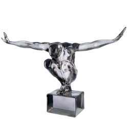 Gilde Figur Gris, Acryl, Grau H: 34 cm  | Schubiger Möbel