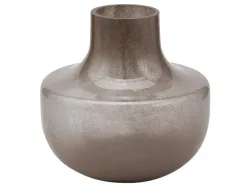 Edg Vase Glas Graubraun H: 17 cm Braun | Schubiger Möbel