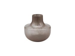 Edg Vase Glas Graubraun H: 17 cm Braun | Schubiger Möbel