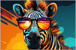 image LAND Bild mit Rahmen Groovy Zebra Stripes  | Schubiger Möbel