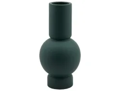 Edg Vase Kugekvase mit Fuss Dunkelgrün H: 36 cm  | Schubiger Möbel