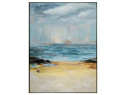 image LAND Bild mit Rahmen Abstrakter Sonnenuntergang am Strand  | Schubiger Möbel