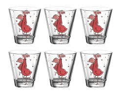 Alltron Trinkglas Für Kinder Bambini Flamingo 215 ml, 6 Stück Transparent | Schubiger Möbel
