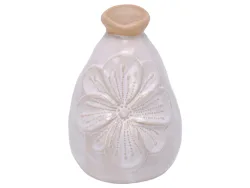 Decofinder Vase Kallimasia Keramik Weiss Weiss | Schubiger Möbel
