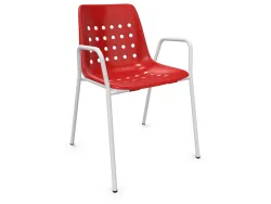 Schaffner Schalen-Stuhl Bermuda mit Armlehne Rot | Schubiger Möbel