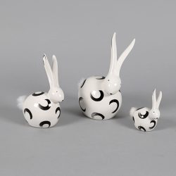 Decofinder Figur Langohr-Hase Weiss H: 23 cm  | Schubiger Möbel