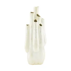 Decofinder Vase Keramik, Silber  | Schubiger Möbel