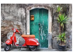 image LAND Canvas Rotes Moped  | Schubiger Möbel