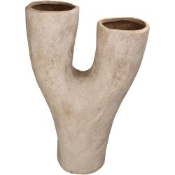 Kersten Vase Terracatta, Ivory H: 49 cm  | Schubiger Möbel