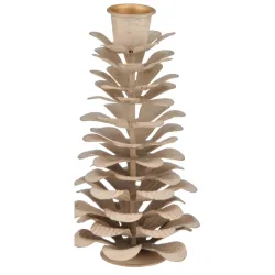 Gasper Kerzenständer Zapfenform, Vanille  | Schubiger Möbel