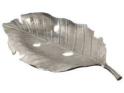Gasper Schale Blatt Giant Silber H: 10 cm Grau | Schubiger Möbel