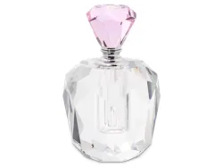 Abhika Parfum Flakon Kristallglas Pink H: 13 cm  | Schubiger Möbel