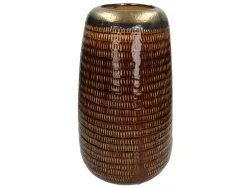 Kersten Vase Keramik Braun H: 43 cm  | Schubiger Möbel