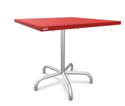 Schaffner Metalltisch Säntis Quadratisch Feuerverzinkt Rot | Schubiger Möbel