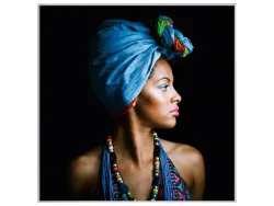 image LAND Bild mit Rahmen Schönheit mit Blauem Turban  | Schubiger Möbel