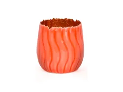 Decofinder Windlicht Welle Orange H: 11 cm Orange | Schubiger Möbel
