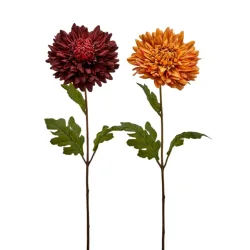 Edg Kunstblume Chrisantheme Rot-Orange H: 60 cm  | Schubiger Möbel