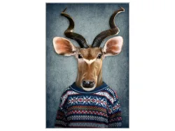 image LAND Bild mit Rahmen Antilope mit Pulli  | Schubiger Möbel