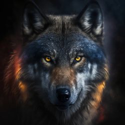 image LAND Alubild Mysterious Wolf  | Schubiger Möbel