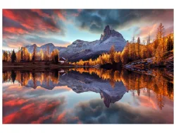 image LAND Alubild Spiegelnde Berge im Sonnenaufgang  | Schubiger Möbel