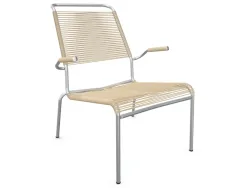 Schaffner Spaghetti-Lounger Säntis mit Lehne / Hochlehner Feuerverzinkt Braun | Schubiger Möbel