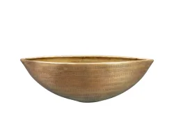 Decofinder Pflanzengefäss Rowen, Schifftopf, Gold B: 36 cm  | Schubiger Möbel