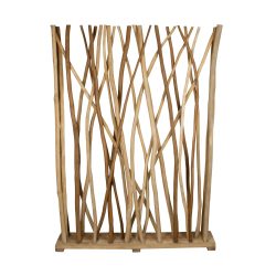 Decofinder Trennwand Teakholz Auf Ständer Natur H: 118 cm  | Schubiger Möbel