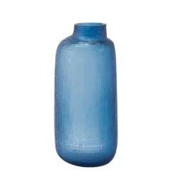 Edg Vase Trame Glas Blau H: 38 cm  | Schubiger Möbel