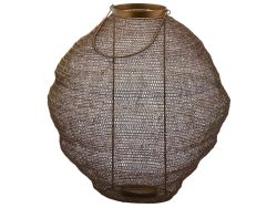 Edg Laterne Metallgeflecht Dunkel H: 55 cm  | Schubiger Möbel