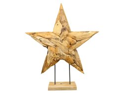 Decofinder Stern Holz Natur H: 88 cm  | Schubiger Möbel