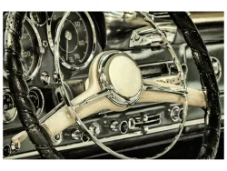 image LAND Alubild Oldtimer Lenkrad  | Schubiger Möbel