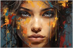 image LAND Bild mit Rahmen Grey Eyes Behind Colours  | Schubiger Möbel