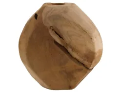 Dijk Vase Teakholz, Unikat H: 23 cm  | Schubiger Möbel