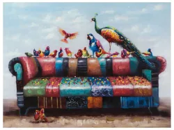 image LAND Bild Vogel Patchwork  | Schubiger Möbel