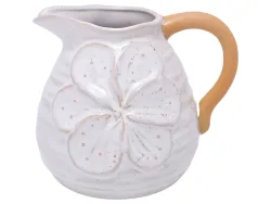 Decofinder Krug Kallimasia Keramik Weiss Weiss | Schubiger Möbel