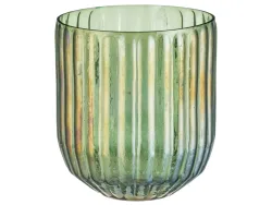 Gasper Vase Glas Geriffelt, Moos H: 17 cm  | Schubiger Möbel