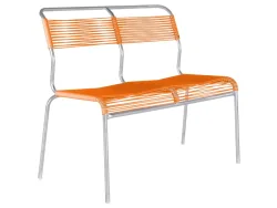 Schaffner Spaghetti-2er-Bank Säntis Feuerverzinkt Orange | Schubiger Möbel