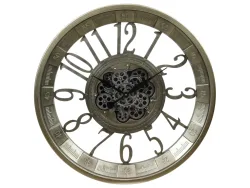 Decofinder Uhr Metall, Silber Grau | Schubiger Möbel