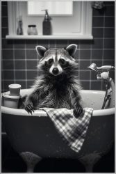 image LAND Bild mit Rahmen Wasch Bär  | Schubiger Möbel