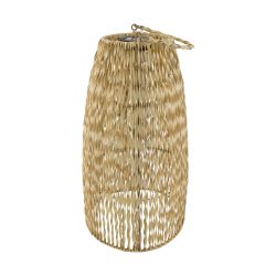 Decofinder Laterne Rattan, Natur-Schwarz  | Schubiger Möbel