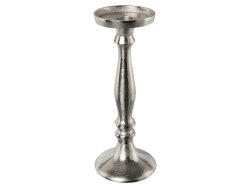 Gasper Kerzenständer Aluminium Silber H: 25 cm  | Schubiger Möbel