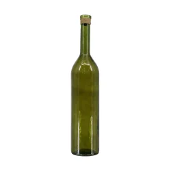 Decofinder Vase Flasche Glas, Olivgrün H: 100 cm  | Schubiger Möbel
