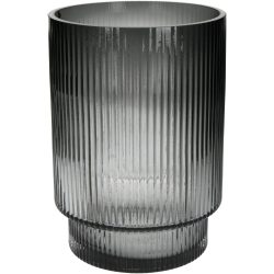 Kersten Vase Stripe, Glas, Grau H: 22 cm  | Schubiger Möbel