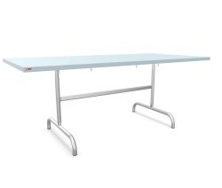 Schaffner Metall-Tisch Säntis Feuerverzinkt Blau | Schubiger Möbel