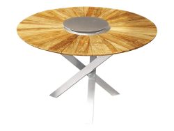 Blaser und Trösch Gartentisch Oryx D: 120cm Holzfarbig | Schubiger Möbel