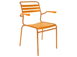 Schaffner Lättli-Stuhl Säntis mit Armlehnen Orange | Schubiger Möbel