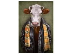 image LAND Alubild Rind mit Lederjacke  | Schubiger Möbel