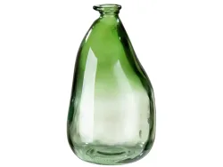 Gilde Vase Recycle Glas, Grün H: 36 cm  | Schubiger Möbel